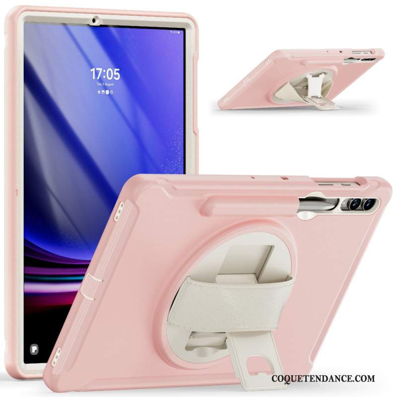 Coque Samsung Galaxy Tab S9 FE Plus/S9 Plus/ S8 Plus/S7 Plus Support pour Stylo et Béquille