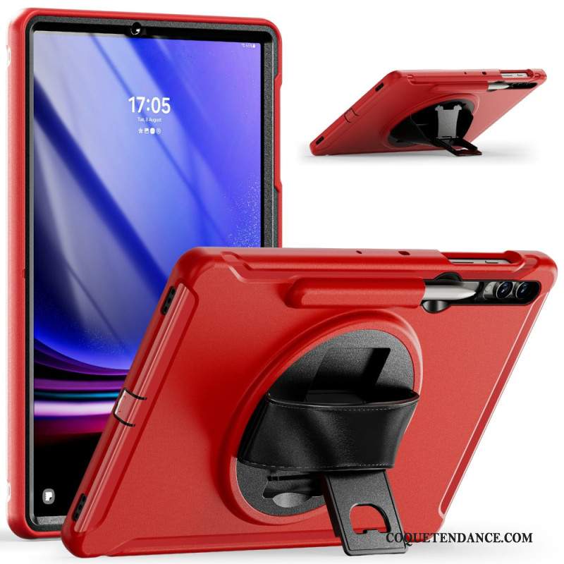 Coque Samsung Galaxy Tab S9 FE Plus/S9 Plus/ S8 Plus/S7 Plus Support pour Stylo et Béquille