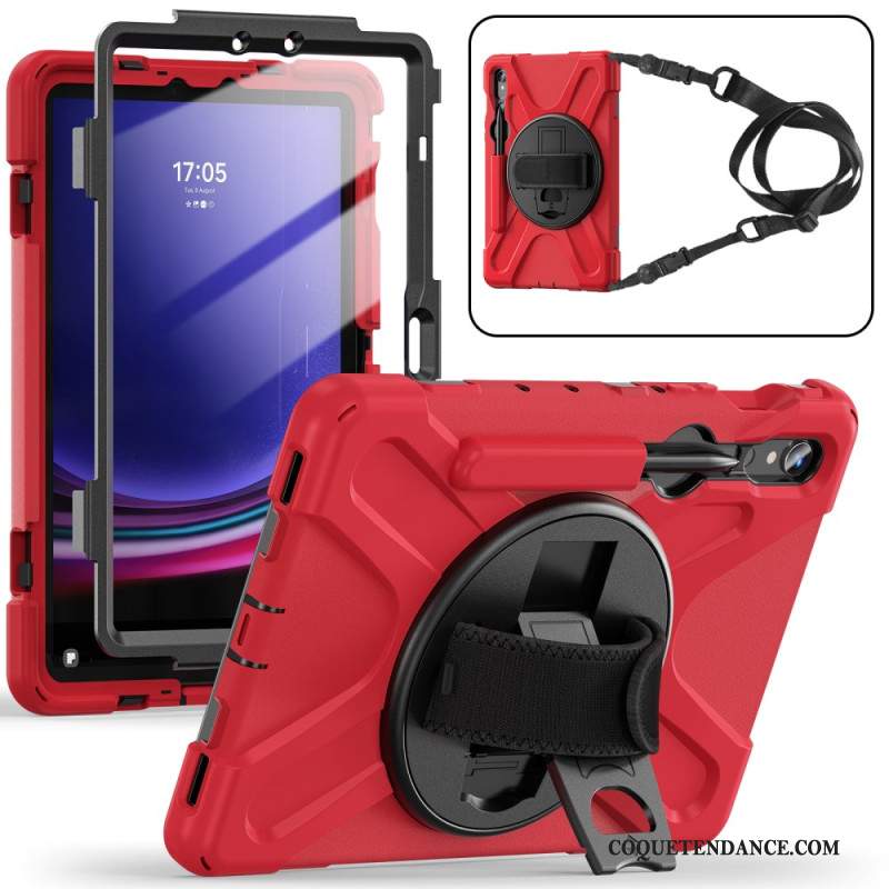 Coque Samsung Galaxy Tab S9 FE/S9/S8/S7 Bandoulière Support et Sangle