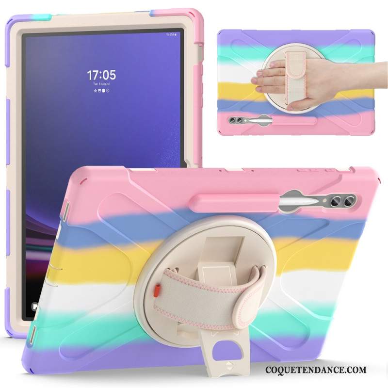 Coque Samsung Galaxy Tab S9 Ultra / S8 Ultra Triple Protection Sangle et Support