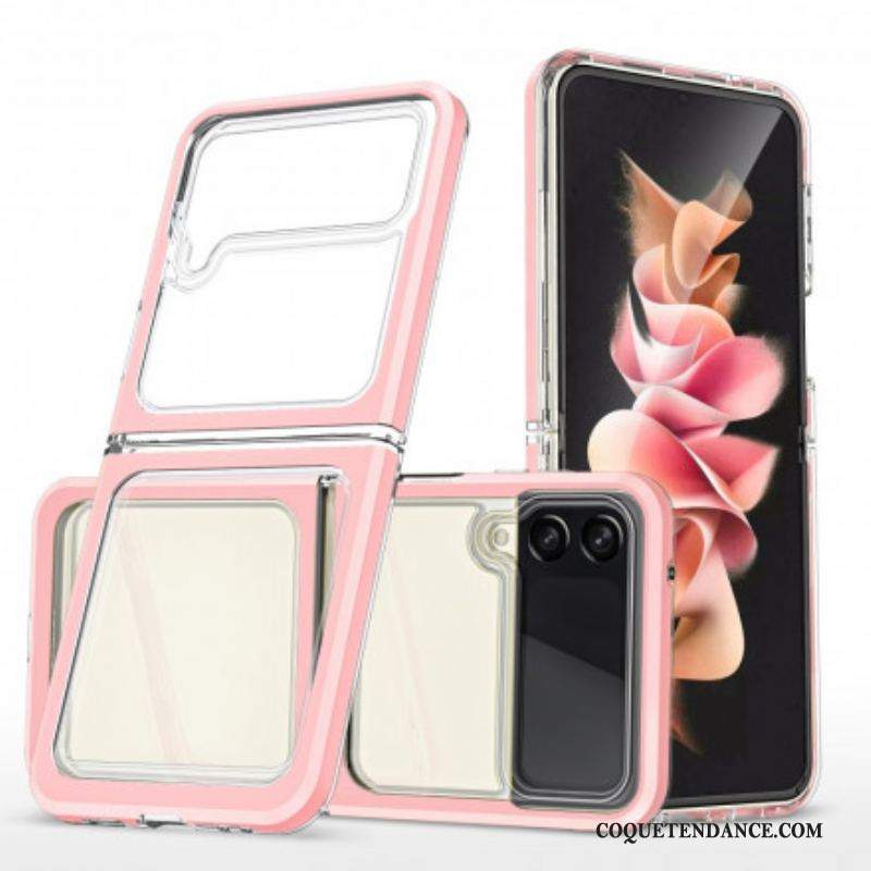 Coque Samsung Galaxy Z Flip 3 5G Hybride Rebords Colorés