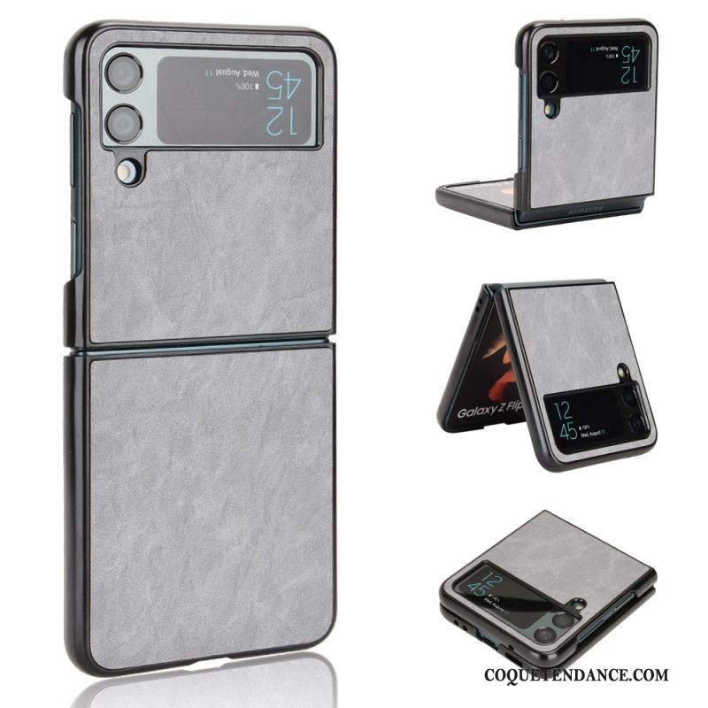 Coque Samsung Galaxy Z Flip 4 Douceur Effet Cuir