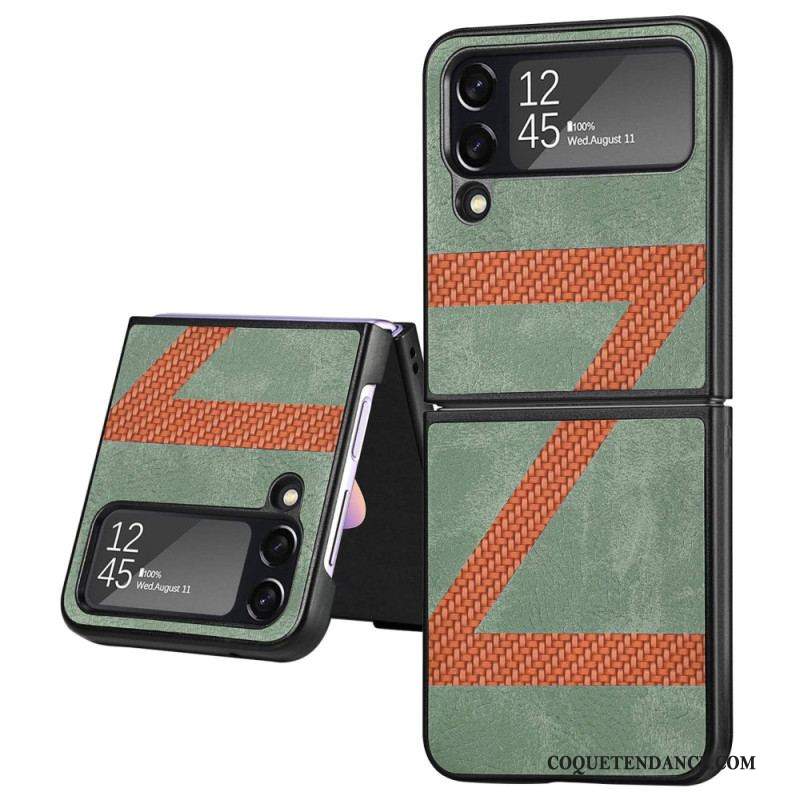 Coque Samsung Galaxy Z Flip 4 Style Cuir Z Design