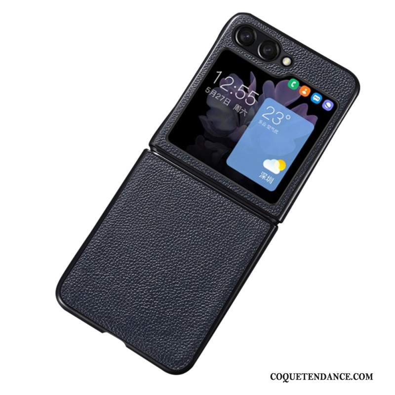 Coque Samsung Galaxy Z Flip 5 Effet Cuir Finesse