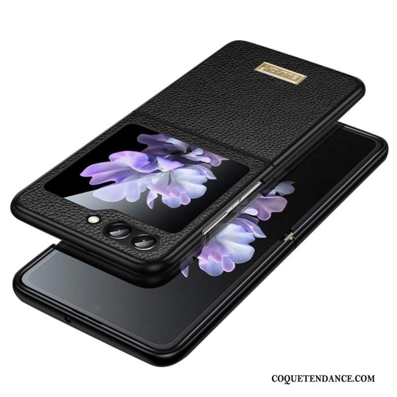 Coque Samsung Galaxy Z Flip 5 Effet Cuir SULADA