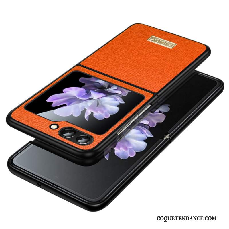 Coque Samsung Galaxy Z Flip 5 Effet Cuir SULADA