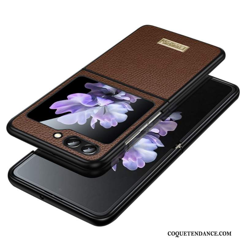 Coque Samsung Galaxy Z Flip 5 Effet Cuir SULADA