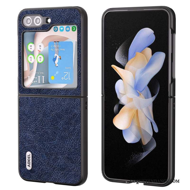 Coque Samsung Galaxy Z Flip 5 Effet Cuir Vintage Abeel