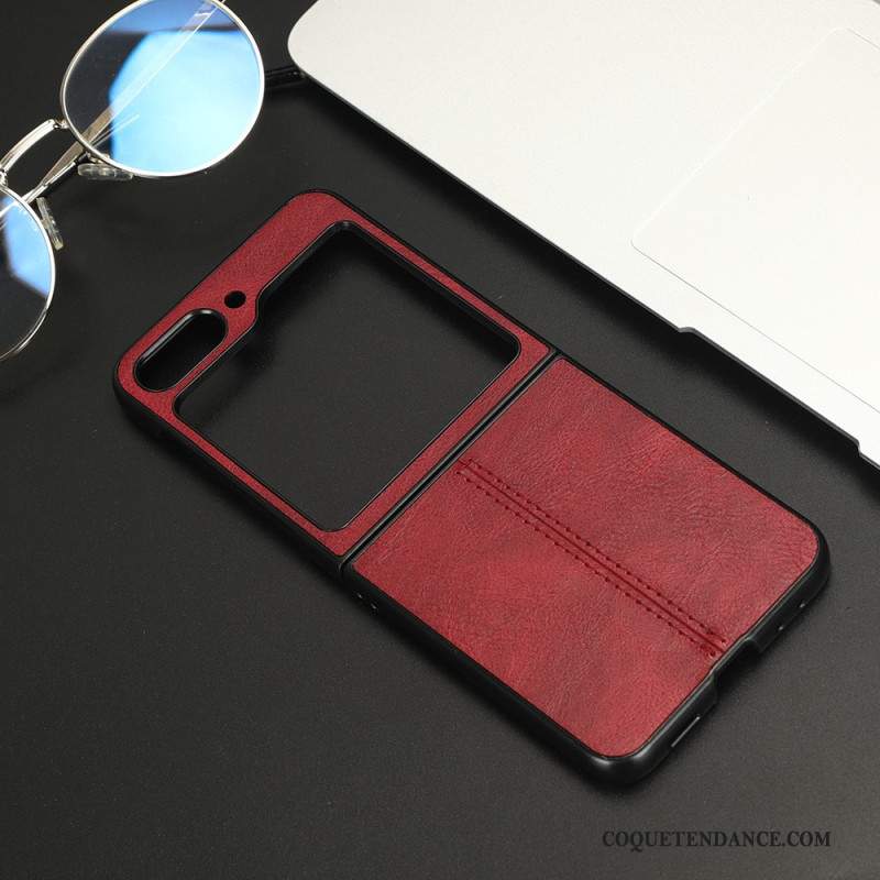 Coque Samsung Galaxy Z Flip 5 Rigide Style Cuir