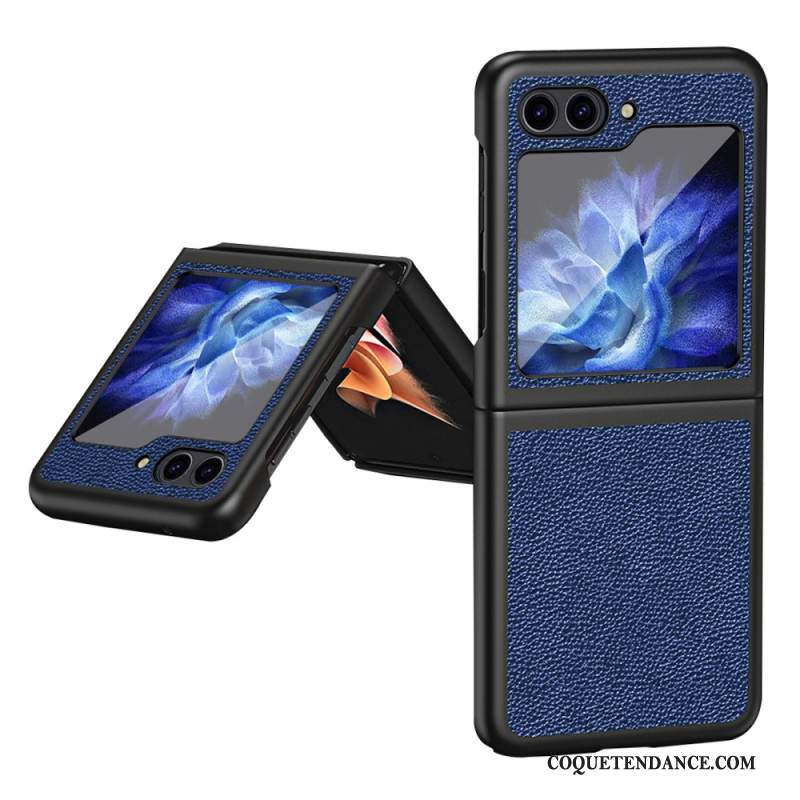 Coque Samsung Galaxy Z Flip 5 Simili Cuir Litchi Classique