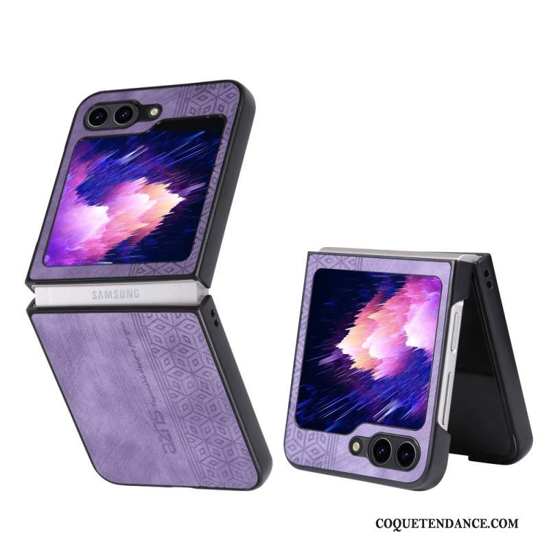 Coque Samsung Galaxy Z Flip 5 Texture Cuir AZNS