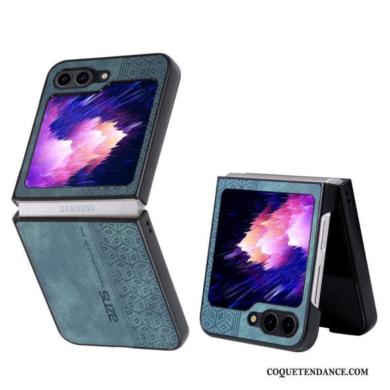 Coque Samsung Galaxy Z Flip 5 Texture Cuir AZNS