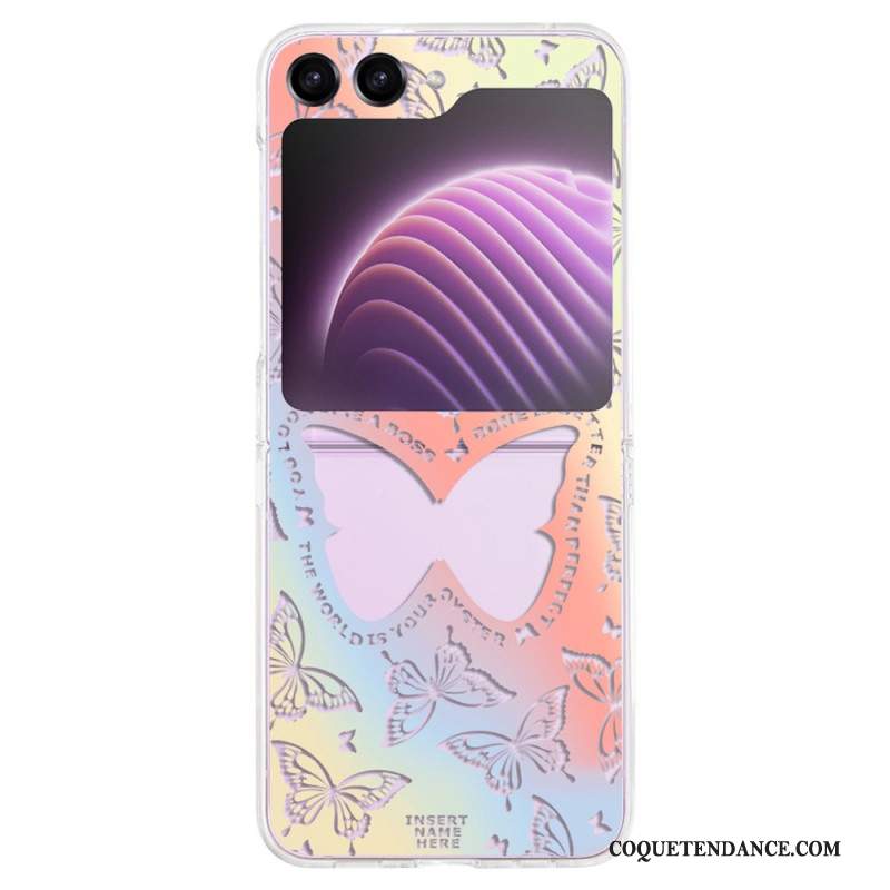 Coque Samsung Galaxy Z Flip 5 Transparente Butterflies