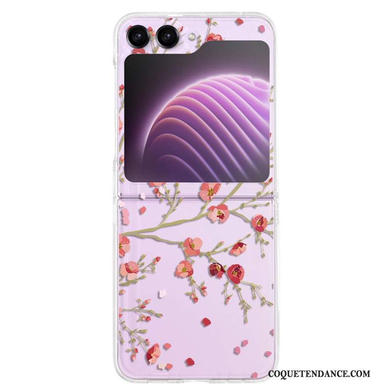 Coque Samsung Galaxy Z Flip 5 Transparente Fleurie