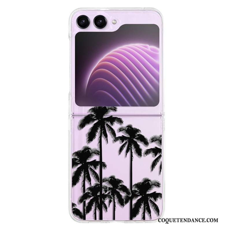 Coque Samsung Galaxy Z Flip 5 Transparente Palmiers