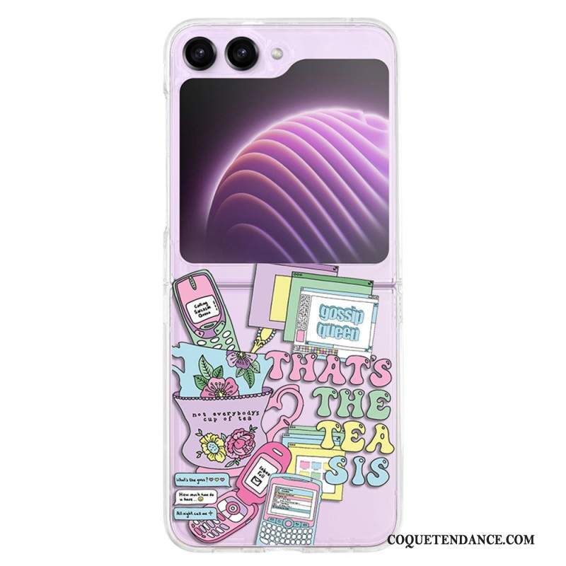 Coque Samsung Galaxy Z Flip 5 Transparente Petits Objets