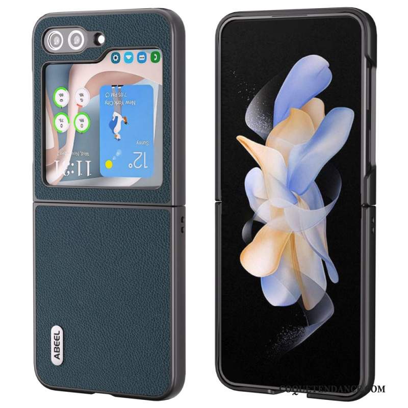 Coque Samsung Galaxy Z Flip 6 Effet Cuir ABEEL