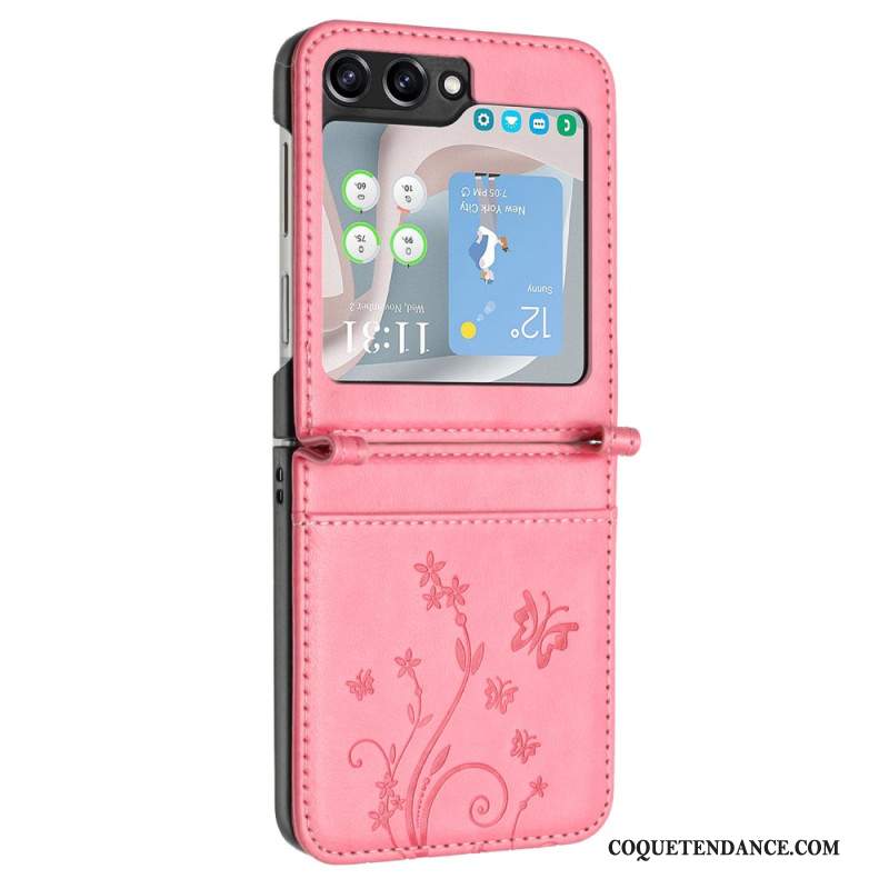 Coque Samsung Galaxy Z Flip 6 Papillons et Fleurs