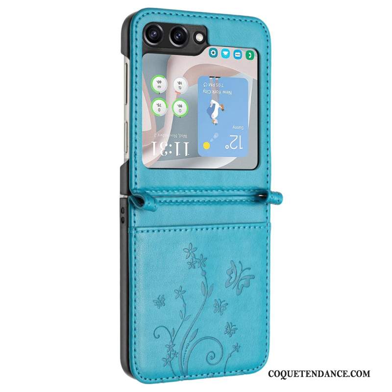 Coque Samsung Galaxy Z Flip 6 Papillons et Fleurs