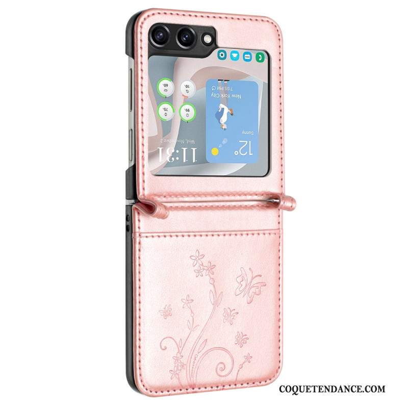 Coque Samsung Galaxy Z Flip 6 Papillons et Fleurs