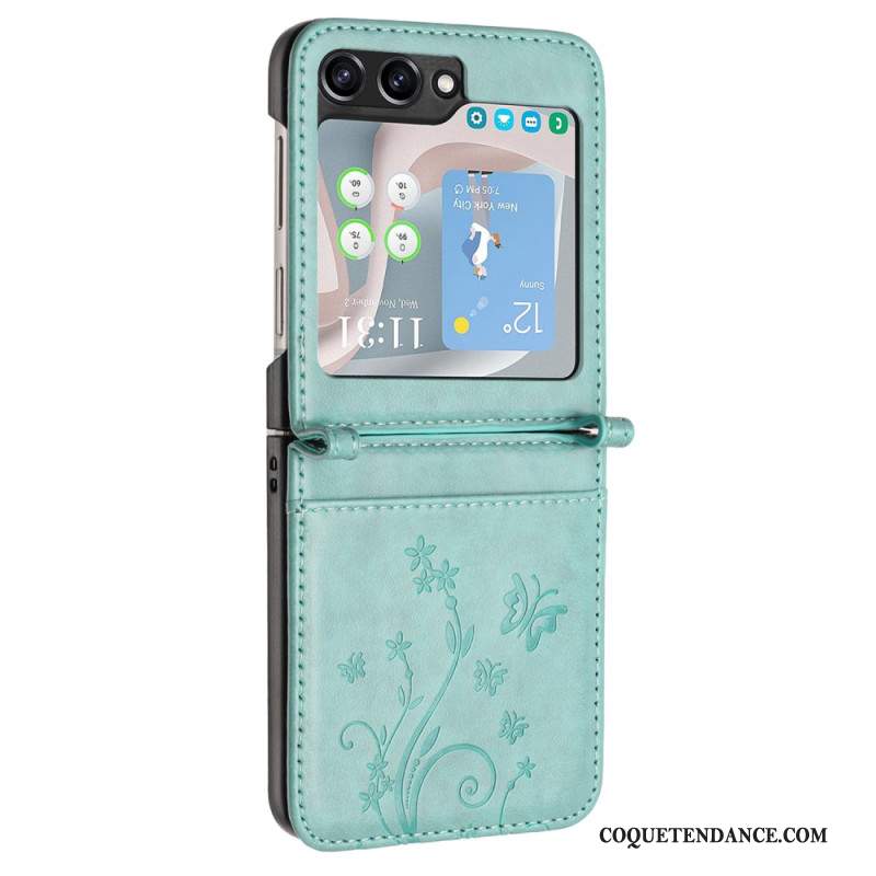 Coque Samsung Galaxy Z Flip 6 Papillons et Fleurs