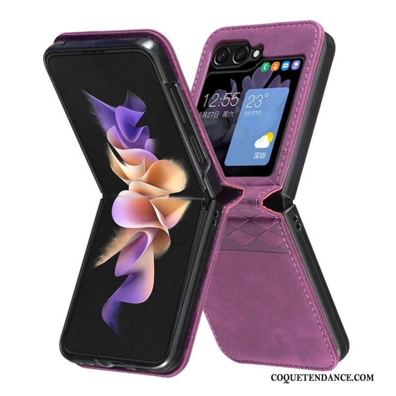 Coque Samsung Galaxy Z Flip 6 Simili Cuir Frise