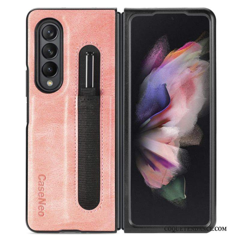 Coque Samsung Galaxy Z Fold 3 5G Style Cuir Porte-Stylet CASENEO