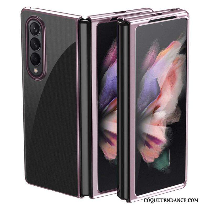 Coque Samsung Galaxy Z Fold 3 5G Transparente Rebords Style Métal