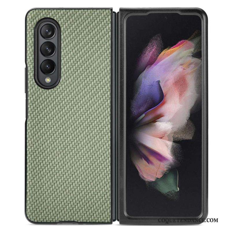 Coque Samsung Galaxy Z Fold 4 Fibre de Carbone Effet Tissé