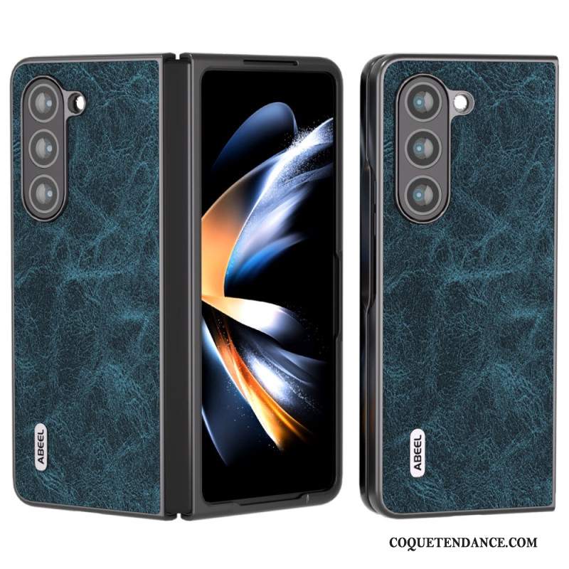 Coque Samsung Galaxy Z Fold 5 Simili Cuir Litchi ABEEL