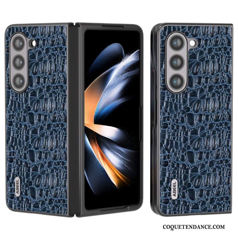 Coque Samsung Galaxy Z Fold 5 Style Peau de Crocodile ABEEL