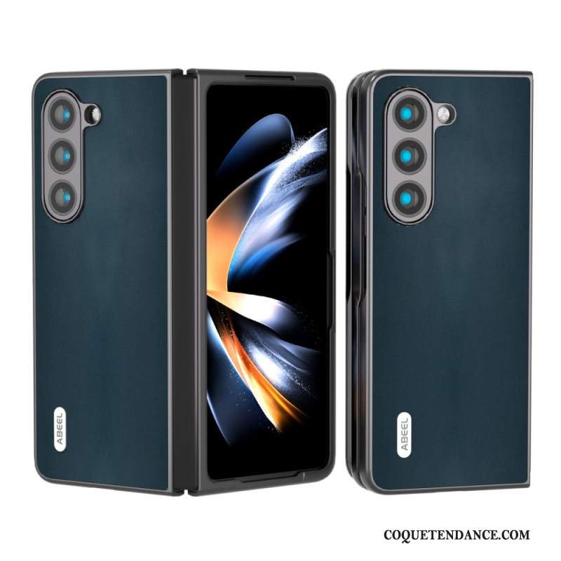 Coque Samsung Galaxy Z Fold 5 Vrai Cuir Abeel