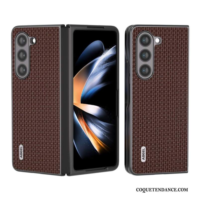 Coque Samsung Galaxy Z Fold 5 Véritable cuir ABEEL