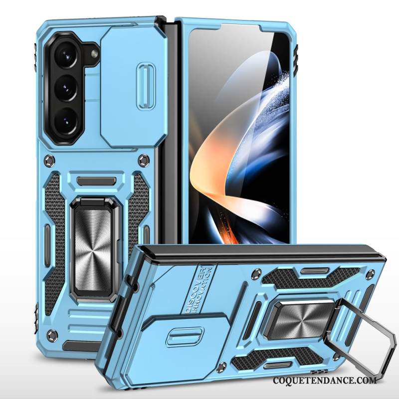 Coque Samsung Galaxy Z Fold 6 Support et Protection Lentille Coulissante