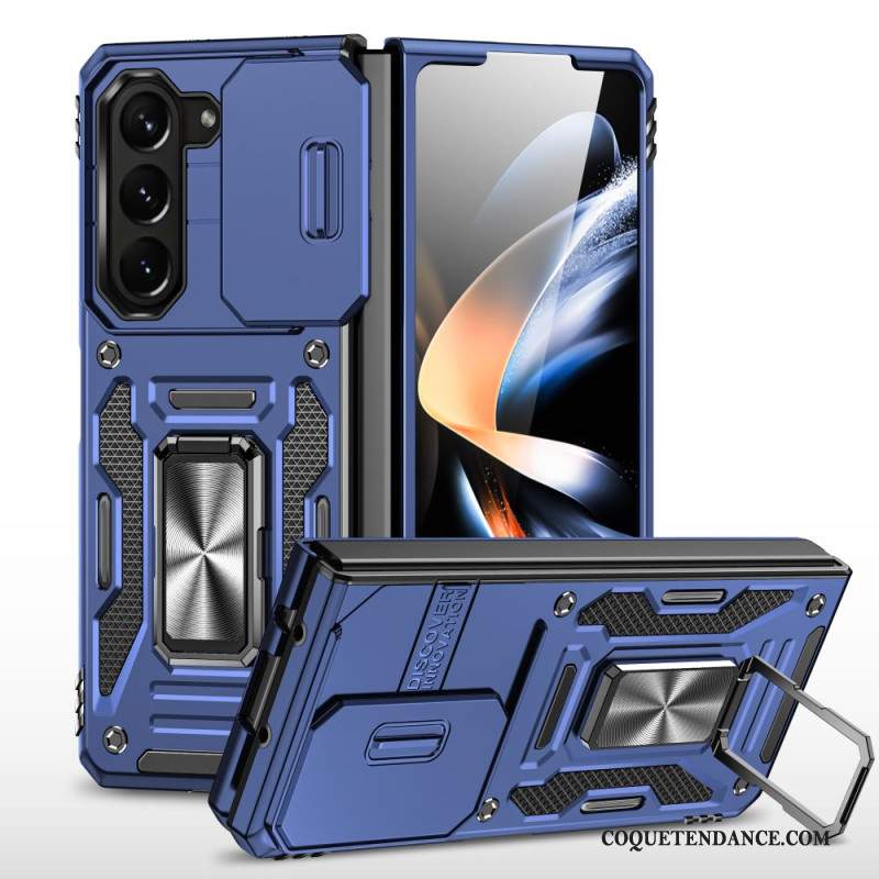 Coque Samsung Galaxy Z Fold 6 Support et Protection Lentille Coulissante