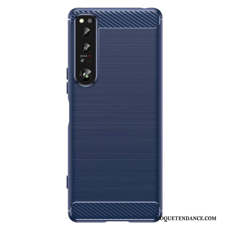 Coque Sony Xperia 1 IV Fibre Carbone Brossée