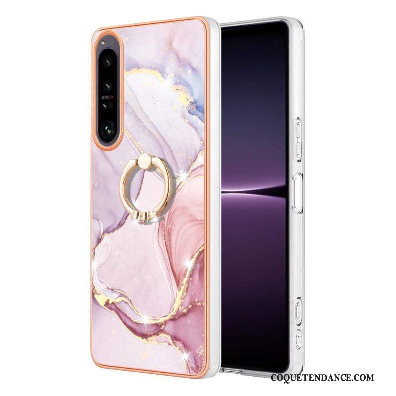 Coque Sony Xperia 1 IV Marbre avec Anneau-Support