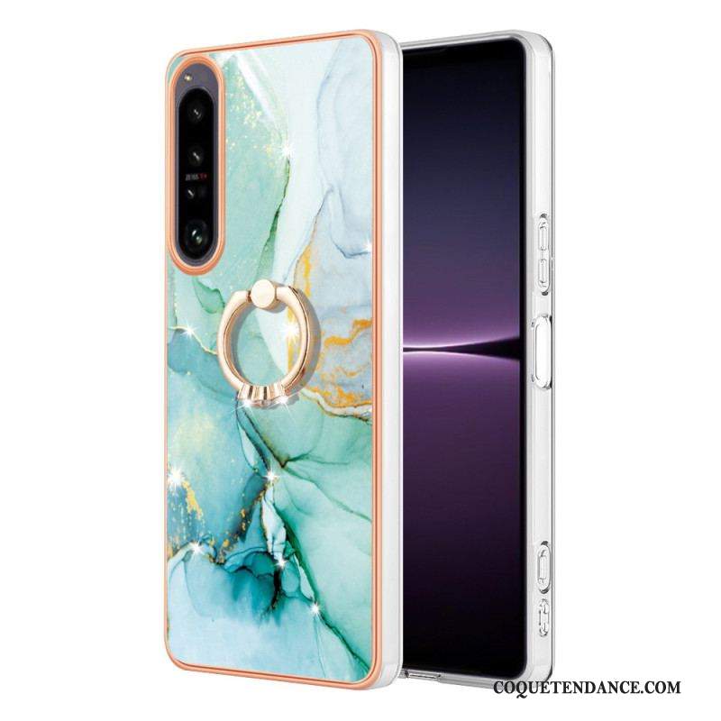 Coque Sony Xperia 1 IV Marbre avec Anneau-Support