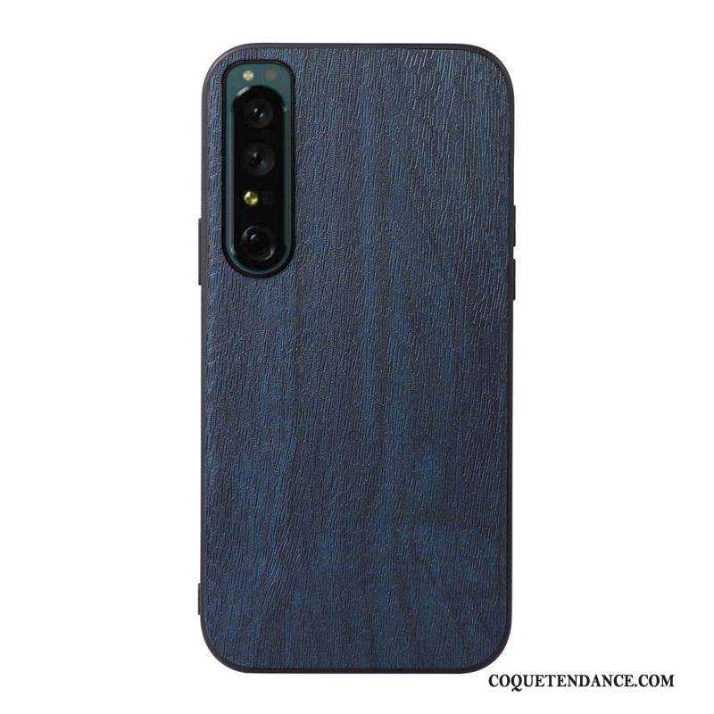 Coque Sony Xperia 1 IV Simili Cuir Texture Bois