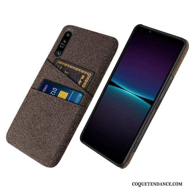 Coque Sony Xperia 1 IV Tissu Porte-Cartes