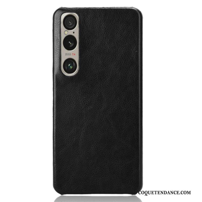 Coque Sony Xperia 1 VI Effet Cuir Litchi