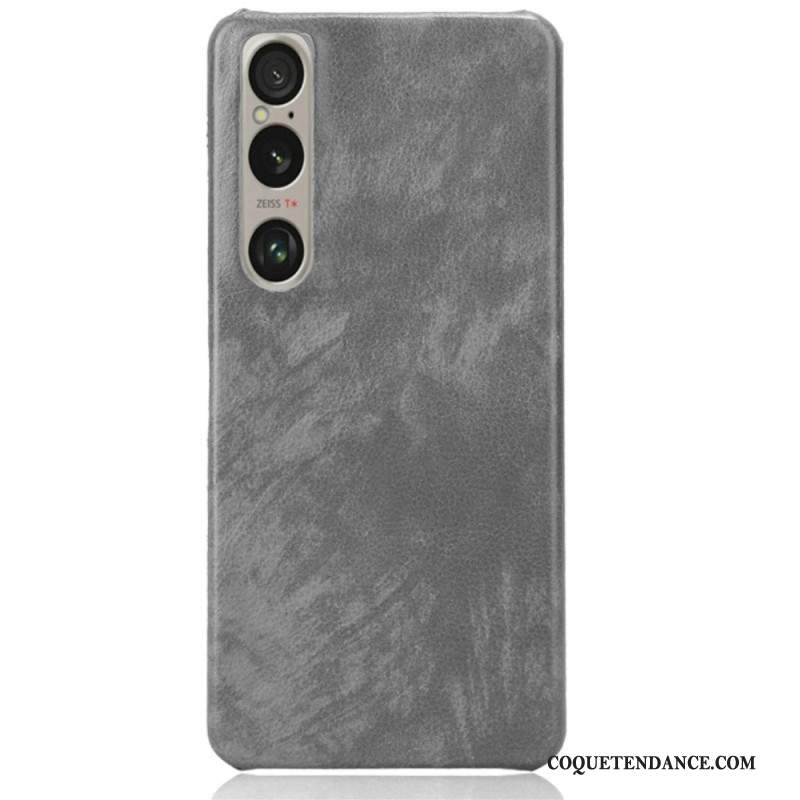 Coque Sony Xperia 1 VI Effet Cuir Litchi