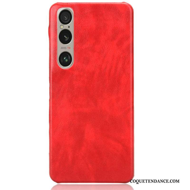 Coque Sony Xperia 1 VI Effet Cuir Litchi