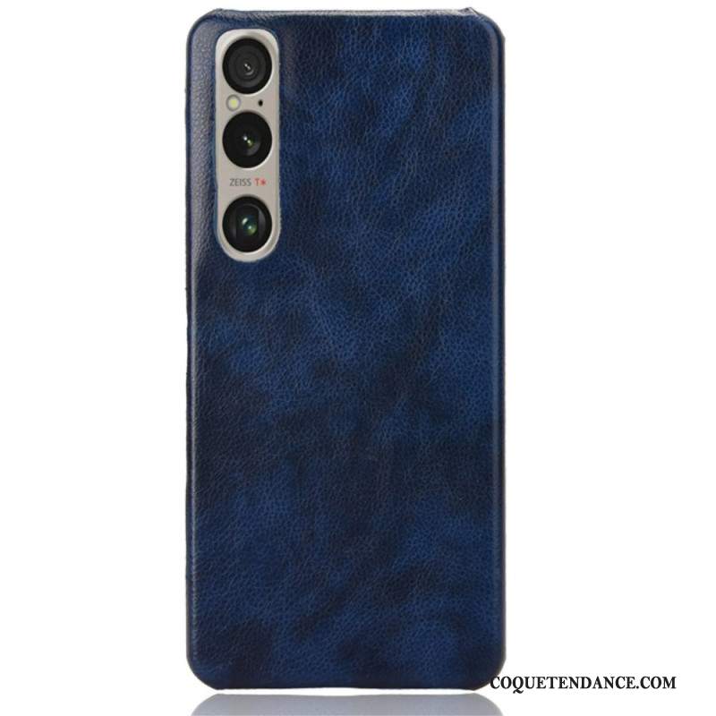 Coque Sony Xperia 1 VI Effet Cuir Litchi