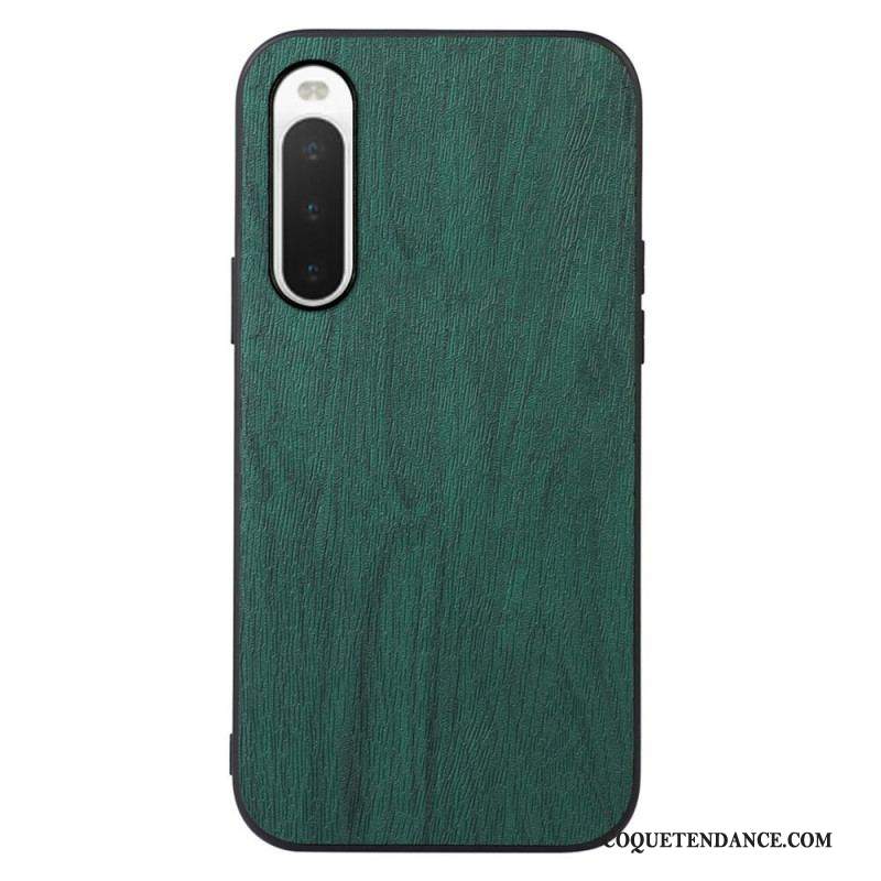 Coque Sony Xperia 10 IV Simili Cuir Texture Bois