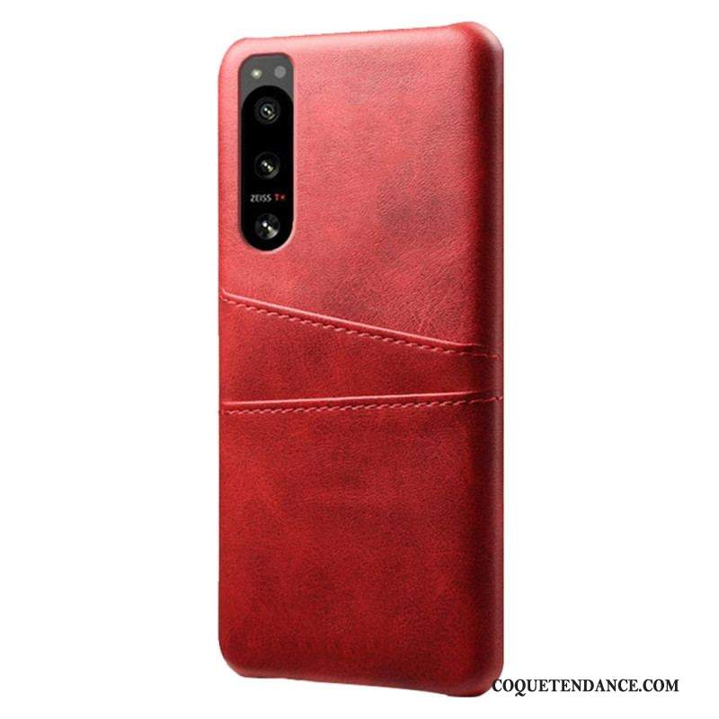 Coque Sony Xperia 5 IV Effet Cuir Porte-Cartes