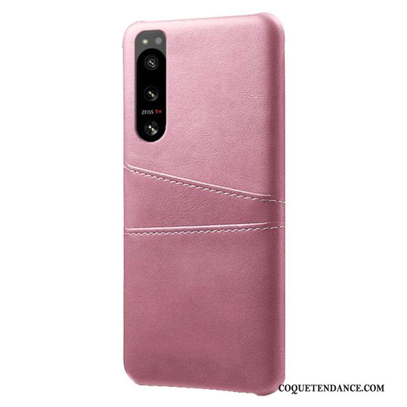 Coque Sony Xperia 5 IV Effet Cuir Porte-Cartes