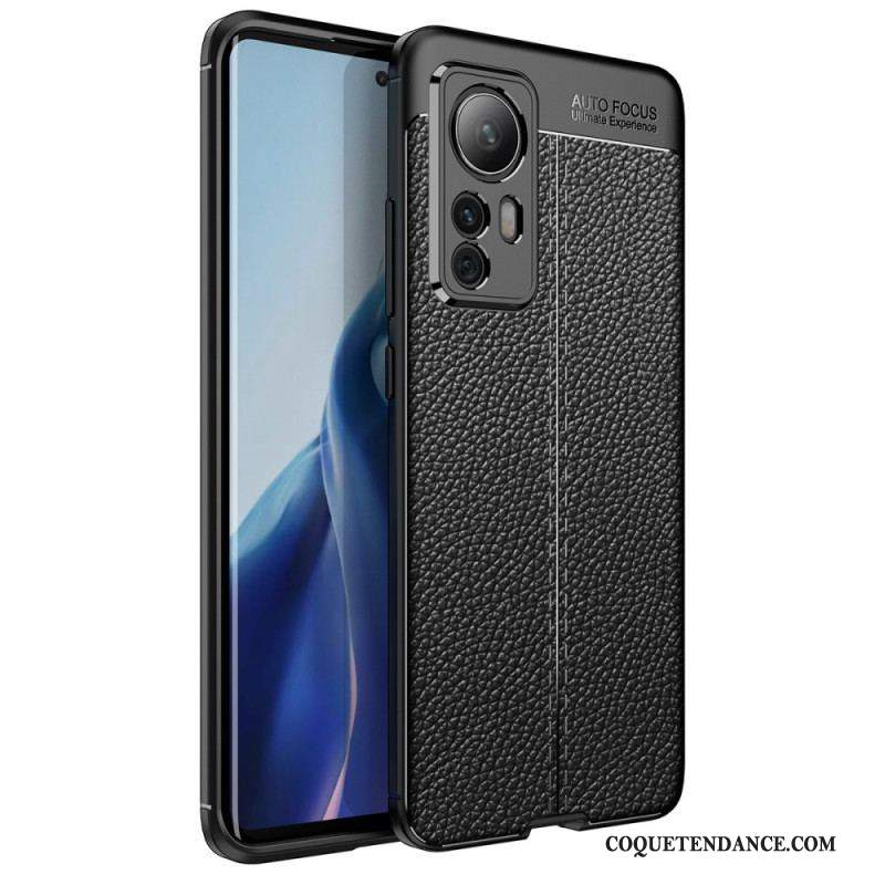 Coque  Xiaomi 12 / 12X Effet Cuir Litchi Double Line