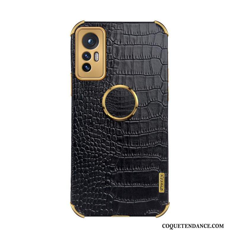 Coque  Xiaomi 12 / 12X  Effet Peau de Crocodile Anneau-Support