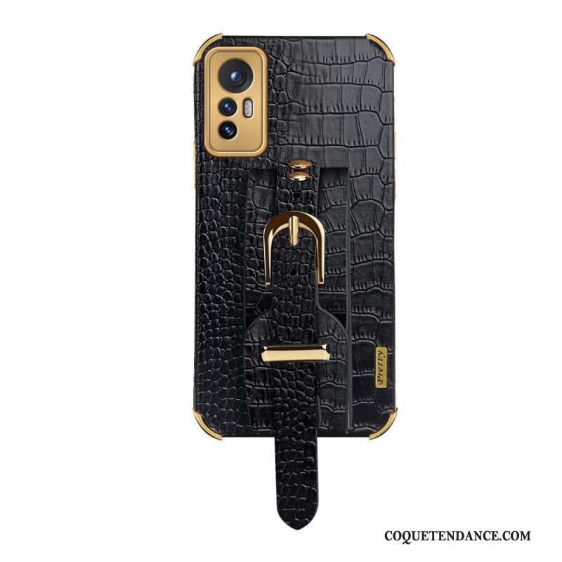 Coque  Xiaomi 12 / 12X Style Crocodile avec Sangle Support